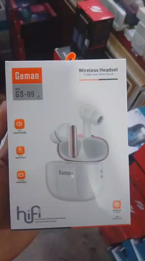 Geman GS-09 Hi-Fi Wireless Headset with Long Battery Life