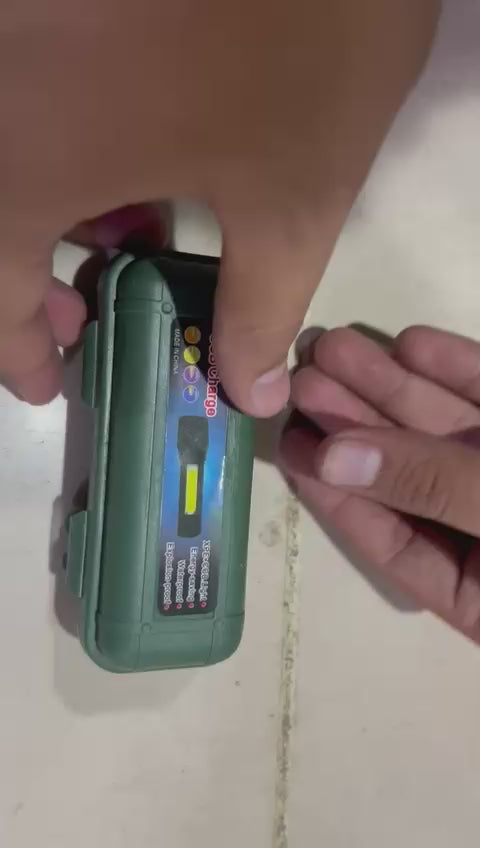 Portable LED Flashlight – Mini Rechargeable Torch With Side Light & Waterproof - Metal Body